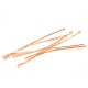 10 rosegoldfarbene Kettelstifte 70mm Schmuckdraht mit Öse - Schmuckzubehör