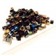 100x beschichtete 3x3mm Glas Würfelperlen mit geschliffener Kante bunter Perlenmix mit Glanz Cube Perlen - Schmuckzubehör