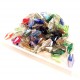 100x bunte 8x4mm Glas Bicone Perlen mit geschliffener Kante bunter Perlenmix mit Glanz Cube Perlen - Schmuckzubehör