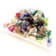 100x bunte 8x4mm Glas Bicone Perlen mit geschliffener Kante bunter Perlenmix mit Glanz Cube Perlen - Schmuckzubehör - Leisure-Beads DIY