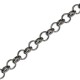 1m gunmetal Jasseronkette 8x8mm Gliederkette - gunmetal Schmuckzubehör