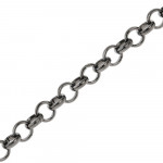 1m gunmetal Jasseronkette 8x8mm Gliederkette - gunmetal Schmuckzubehör