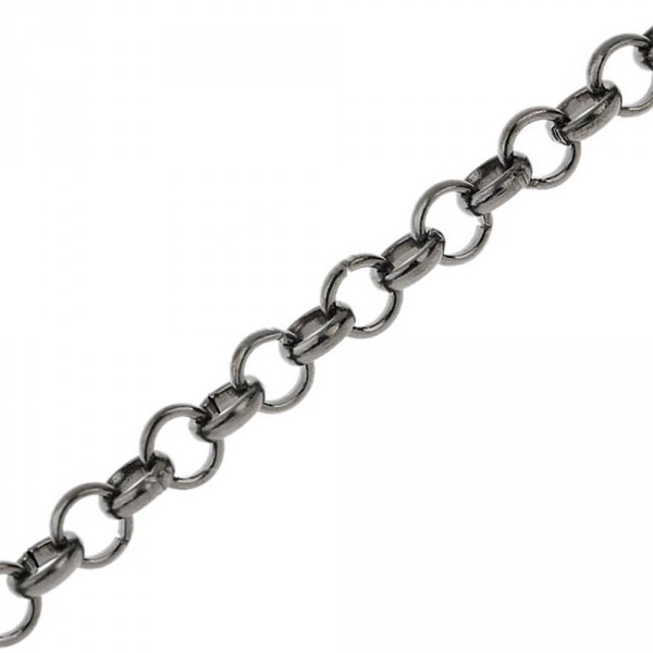 1m gunmetal Jasseronkette 8x8mm Gliederkette - gunmetal Schmuckzubehör - Leisure-Beads DIY