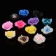 20x bunte Rosen Perlen 20x11mm aus Polymer Clay im bunten Fimoton Perlenmix - Polymer Clay Schmuckzubehör