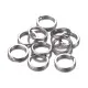 1x Edelstahl Schlüsselring 15mm flacher Ring silberfarben - Schlüsselanhänger basteln - Leisure-Beads DIY