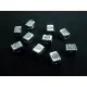 10x silberfarbene 3x3x4mm Metallperlen Würfel / Quader Spacer - Schmuckzubehör - Leisure-Beads DIY