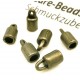 4x bronze Endkappe 9x4,5mm Innen ca. 3mm bronze Einklebkappe - bronze Schmuckzubehör