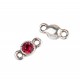 10x silberfarben rote Schmuckverbinder 10x5mm Kettenverbinder - Schmuckzubehör