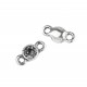 10x silberfarben black diamond Schmuckverbinder 10x5mm Kettenverbinder - Schmuckzubehör