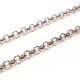 Edelstahl Jasseronkette 4x1mm silberfarbene Schmuckkette Gliederkette - Edelstahl Schmuckzubehör