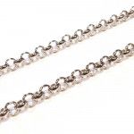 1m Edelstahl Jasseronkette 4x1mm silberfarbene Schmuckkette Gliederkette - Schmuckzubehör