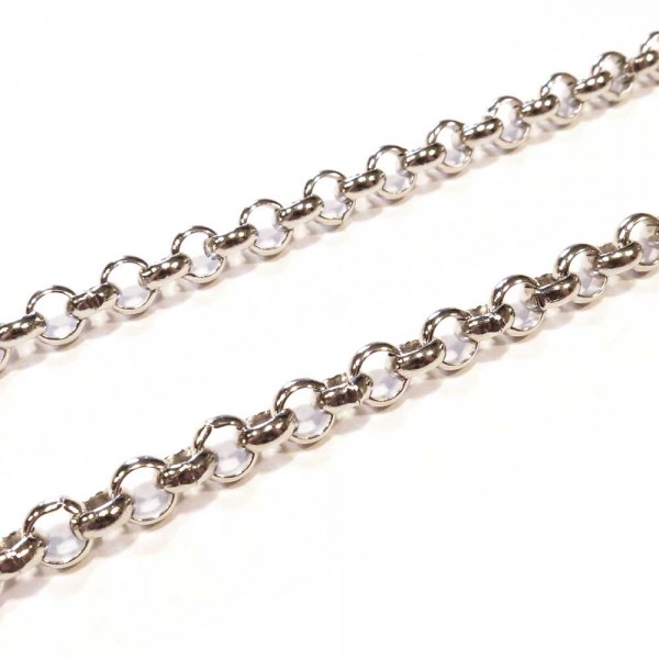 1m Edelstahl Jasseronkette 4x1mm silberfarbene Schmuckkette Gliederkette - Schmuckzubehör - Leisure-Beads DIY