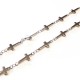 Kreuz Edelstahl Kette 18,5x7x2mm silberfarbene Schmuckkette Gliederkette - Edelstahl Schmuckzubehör
