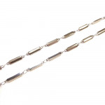 50cm flache Edelstahlkette 15x3mm silberfarbene Schmuckkette Gliederkette - Schmuckzubehör