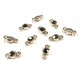 10x silber- Jet-hematitfarbene Schmuckverbinder 10x5mm Kettenverbinder - Schmuckzubehör