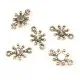 5x silberfarben Schmuckverbinder 21x13mm kristall Kettenverbinder - Schmuckzubehör - Leisure-Beads DIY