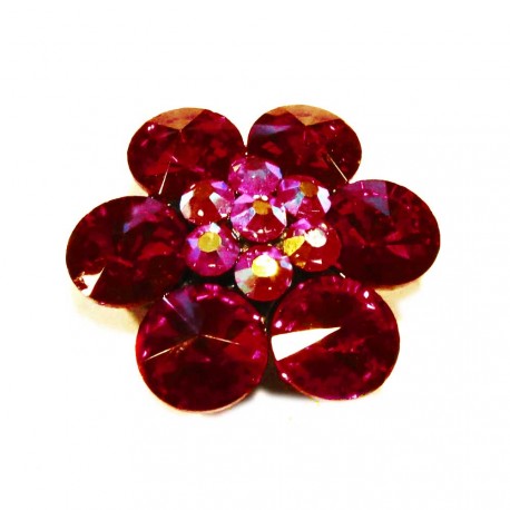 Leisure-Beads - 1x Schiebeperle 33x13mm dunkelrote Perle mit 2 Löchern und AB-Effekt - Schmuckzubehör