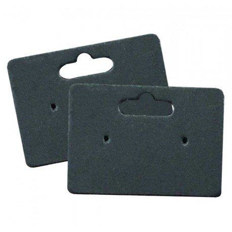 Leisure-Beads - 20 matte schwarze Schmuckkarten 50x35mm mit Aufhänger Papier - Schmuckzubehör