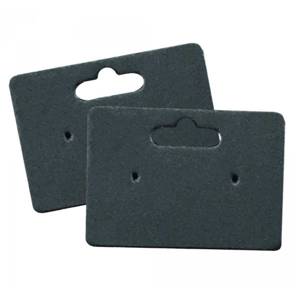 20 matte schwarze Schmuckkarten 50x35mm mit Aufhänger Papier - Schmuckzubehör - Leisure-Beads DIY