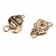 1x silberfarben Blumen Kastensteckverschluss 15x10mm - Schmuckzubehör Schmuckverschluss