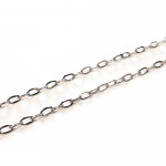 1m Edelstahl Kette 4,5x2,5mm silberfarbene Schmuckkette ovale Gliederkette - Schmuckzubehör