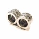1x silberfarben Strass Magnetverschluss 14x10mm innen 7mm Zylinder - Schmuckzubehör