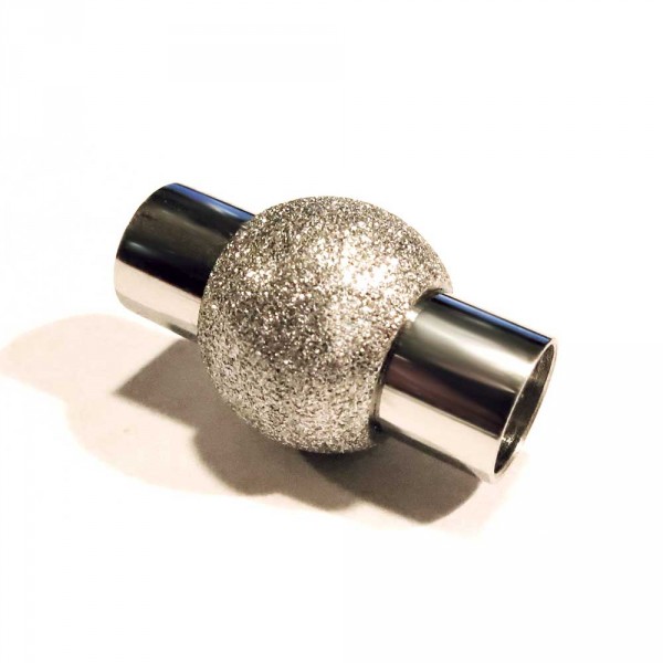 1x Edelstahl Magnetverschluss Innen 6mm 20x12mm silberfarben Stardust- Schmuckzubehör - Leisure-Beads DIY