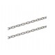1m silberfarbene Gliederkette 4x3x0,8mm - Schmuckzubehör