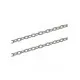1m silberfarbene Gliederkette 4x3x0,8mm - Schmuckzubehör - Leisure-Beads DIY