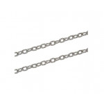 1m silberfarbene Gliederkette 4x3x0,8mm - Schmuckzubehör