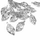 Filigraner Blatt Anhänger 29x14mm silberfarben Schmuckanhänger - Schmuckzubehör Anhänger