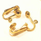 2x goldfarbene Ohrclips 15x8mm - Schmuckzubehör zum Ohrclips Basteln