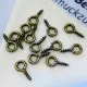 20x bronzefarben Schmuckhaken 8x4mm Perlenhaken bronzefarben Anhängerhaken mit Gewinde - Schmuckzubehör - Leisure-Beads DIY