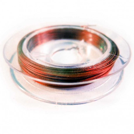 Leisure-Beads - 9m dunkelbrauner Schmuckdraht 0,38mm nylonummantelt - Schmuckzubehör
