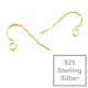 2x vergoldete 925 Sterling Silber Ohrhaken 22x13mm - Schmuckzubehör aus 925 Silber - Leisure-Beads DIY