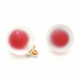 1x rot transparenter Anhänger 16mm Kugel Schmuckanhänger - Trachten Schmuckzubehör
