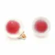 1x rot transparenter Anhänger 16mm Kugel Schmuckanhänger - Trachten Schmuckzubehör - Leisure-Beads DIY