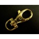 1x Karabinerhaken gross goldfarben 51x22mm - Schmuckzubehör