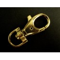 1x vintage goldfarben Karabinerhaken 51x22mm Schmuckverschluss - Schmuckzubehör
