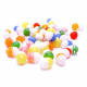 50 bunt gestreifte Resin Perlen 9x12mm ovale Form Perlenmix - Resin Schmuckzubehör