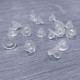 10x transparente Polster für Ohrclips 6x8mm - Schmuckzubehör zum Ohrclips selbermachen
