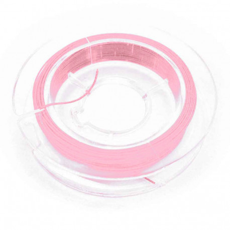 Leisure-Beads - 9m hellrosa matt Schmuckdraht 0,38mm nylonummantelt - Schmuckzubehör