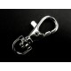 1x Karabinerhaken gross silberfarben 41x17x7mm - Schmuckzubehör