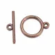 1x kupferfarben Knebelverschluss Ringteil 15mm Toggle - Schmuckubehör - Leisure-Beads DIY