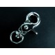 1x Karabinerhaken gross silberfarben 46x25mm - Schmuckzubehör
