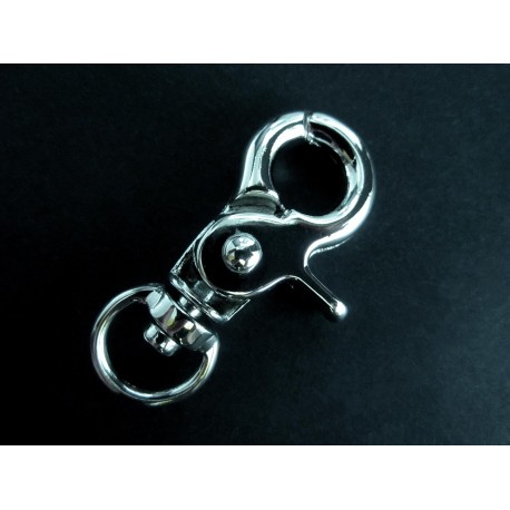 Leisure-Beads - 1x Karabinerhaken 46x25mm silberfarben - Schmuckzubehör