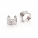 2x silberfarben Ohr Cuffs 11x7mm Ohrklemmen - Schmuckzubehör Ohr Cuffs - Leisure-Beads DIY