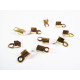 10x Endkappe 6x2mm Gold Schmuckbandklemme goldfarben- Schmuckzubehör