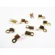 10x Endkappe 6x2mm Gold Schmuckbandklemme goldfarben- Schmuckzubehör - Leisure-Beads DIY