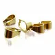 2x Edelstahl Collierschlaufe 10x5mm goldfarben Anhängerhaken - Schmuckzubehör Collierschlaufe - Leisure-Beads DIY